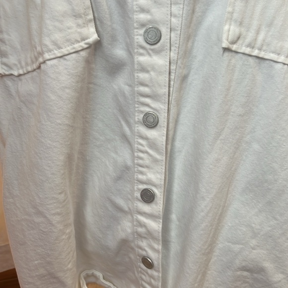 NWOT Habitual White Denim Shirt Jacket - Picture 5 of 10